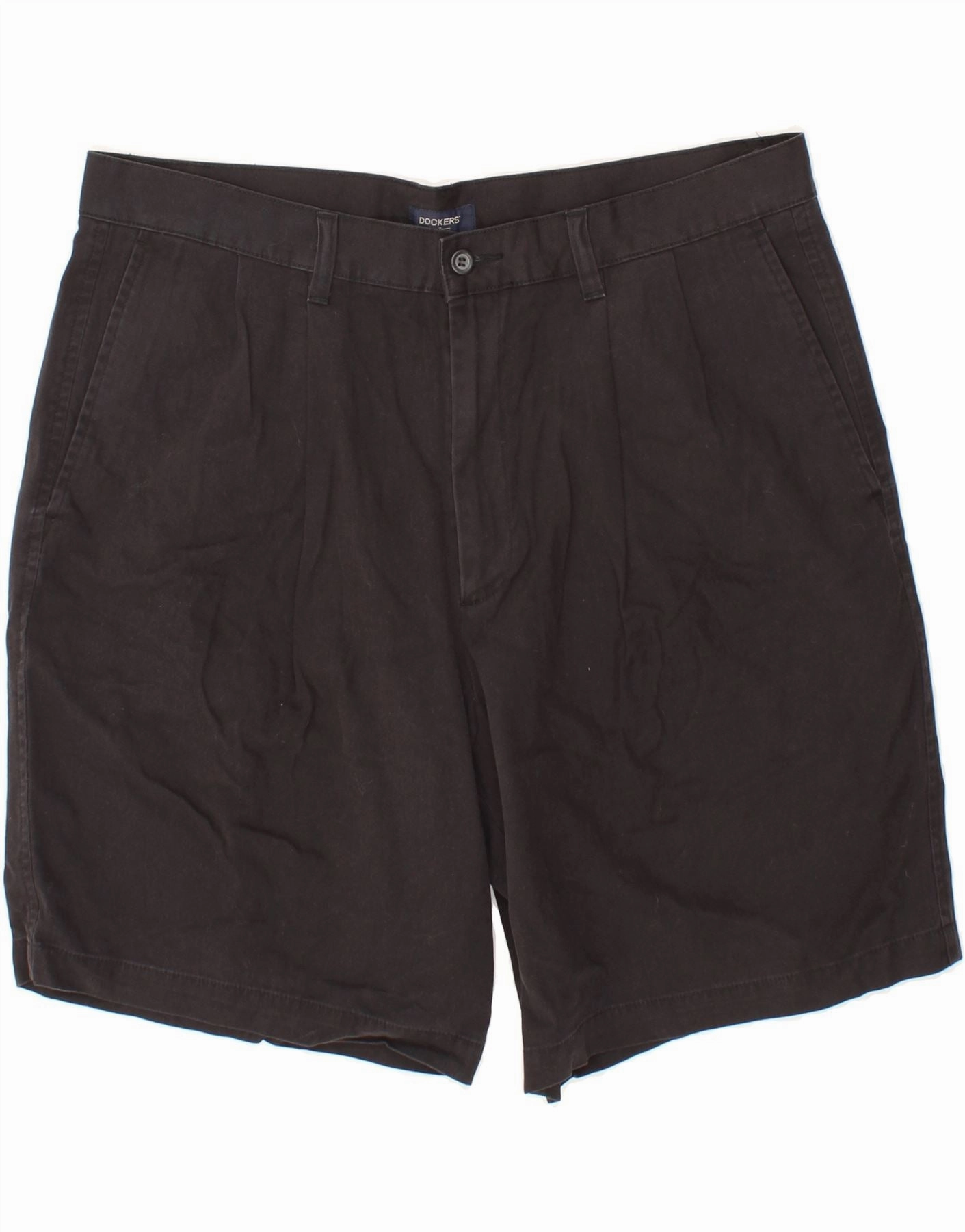Breezy Stretch DOCKERS Mens Pegged Chino Shorts W38 XL Black Cotton