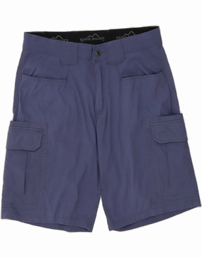 Sporty Comfort Fit EDDIE BAUER Mens Cargo Shorts W32 Medium Navy Blue Nylon