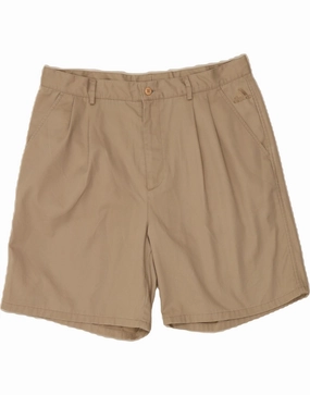 ribbed texture FasteningLoops ADIDAS Mens Chino Shorts W38 XL Beige Cotton