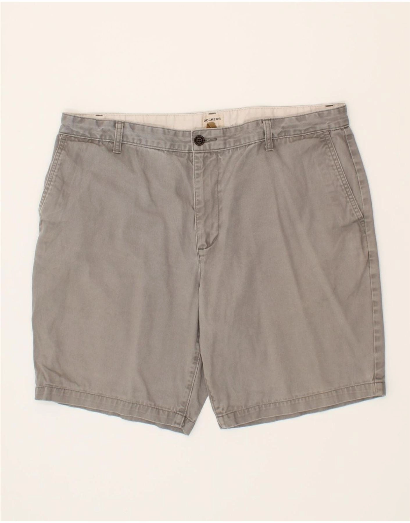 DOCKERS Mens Chino Shorts W38 XL Grey Cotton Zero Bulk Packaging