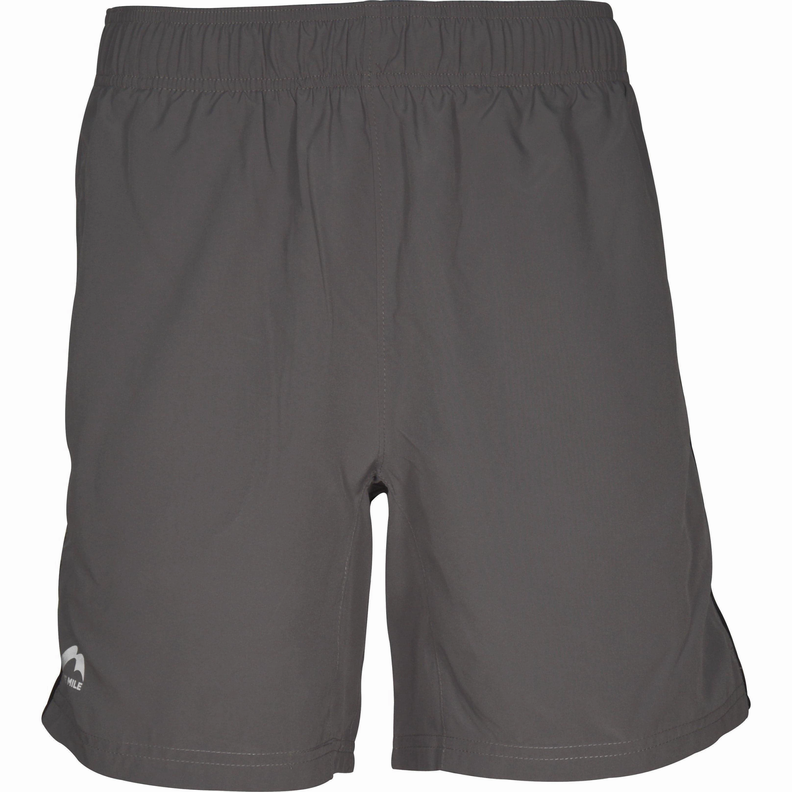 More Mile Action 7 Inch Mens Running Shorts - Grey Snag Free Fabric Technology