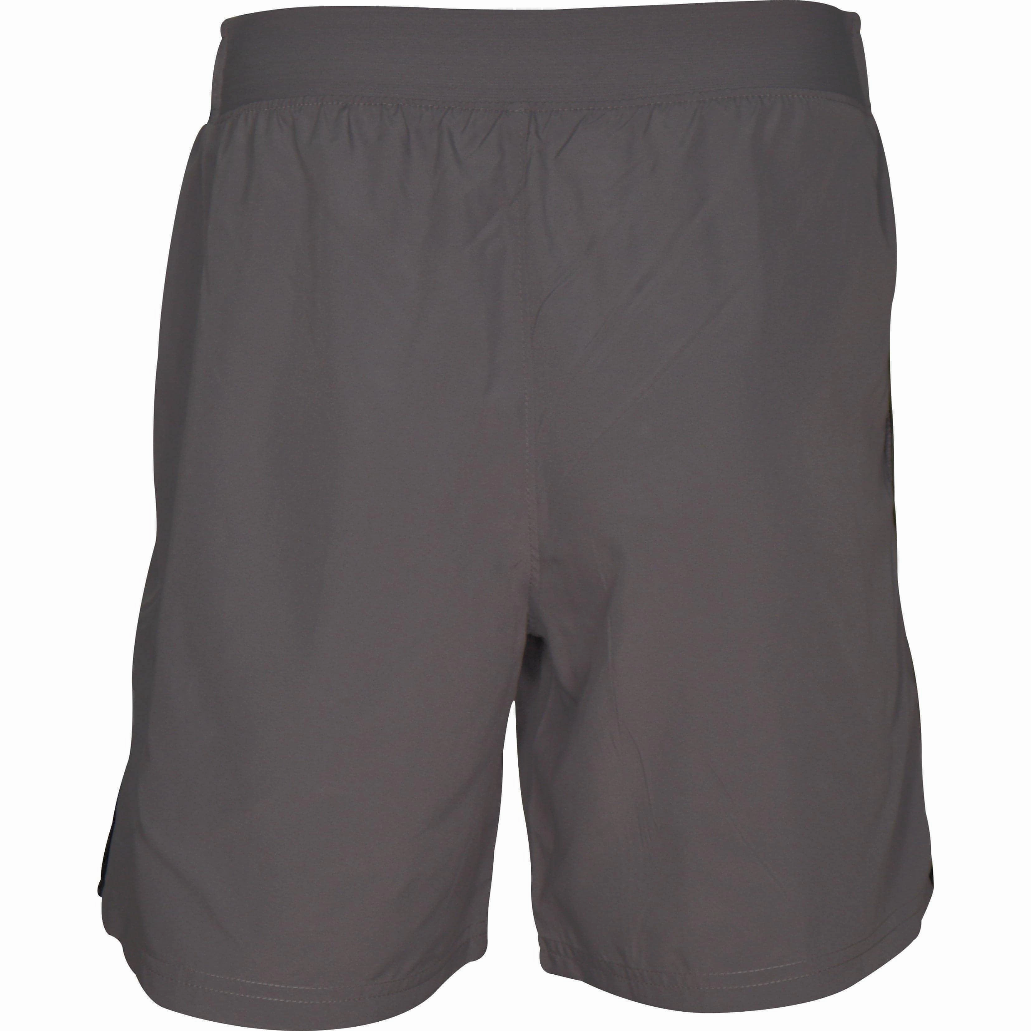 More Mile Action 7 Inch Mens Running Shorts - Grey stripe design Recycled Material