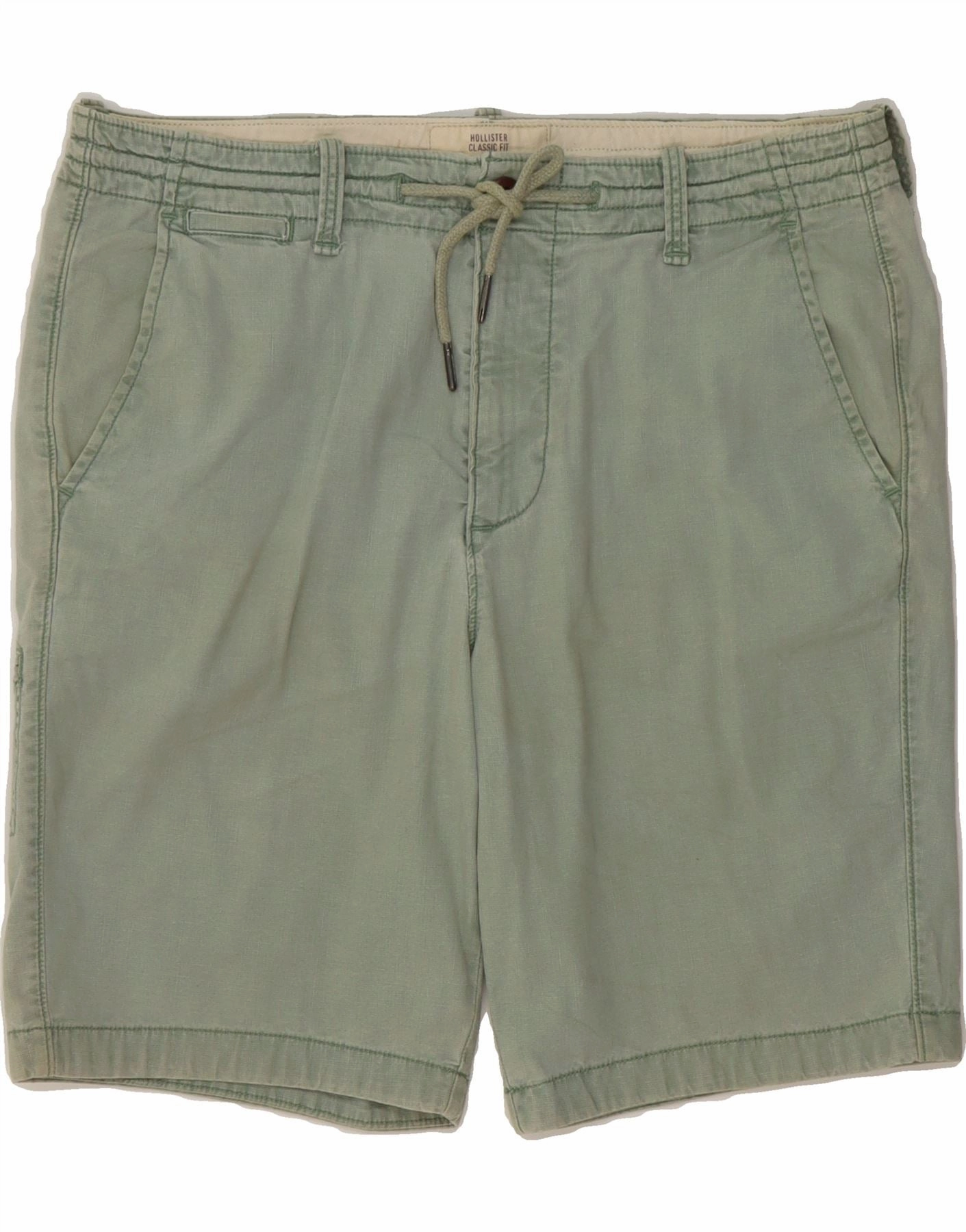 Modern Fit On The Go HOLLISTER Mens Classic Fit Casual Shorts W32 Medium Green Cotton