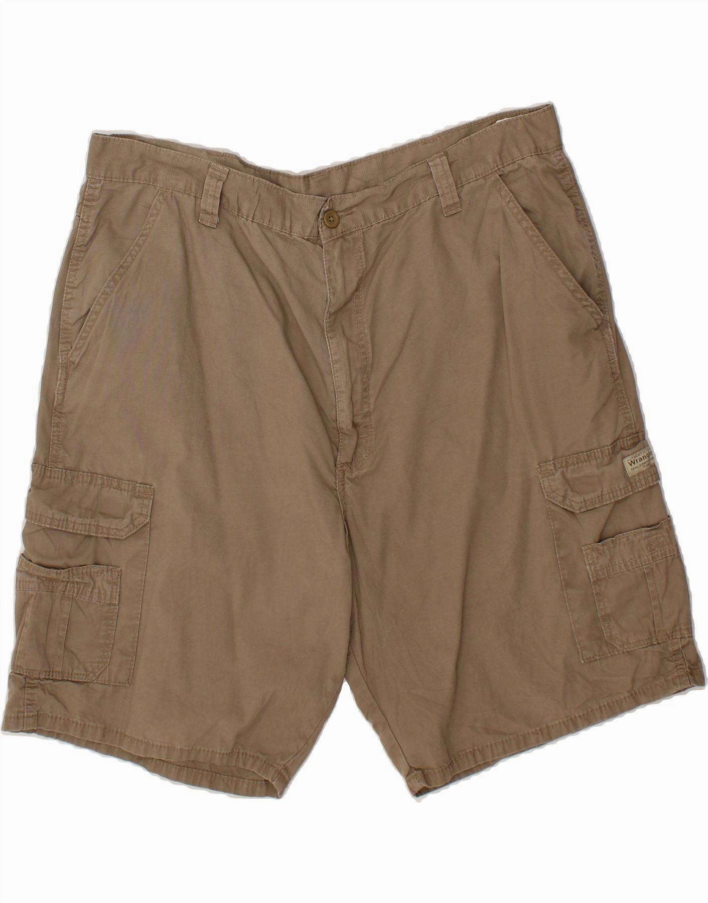 WRANGLER Mens Cargo Shorts W40 XL Brown Cotton Playful Style tall size