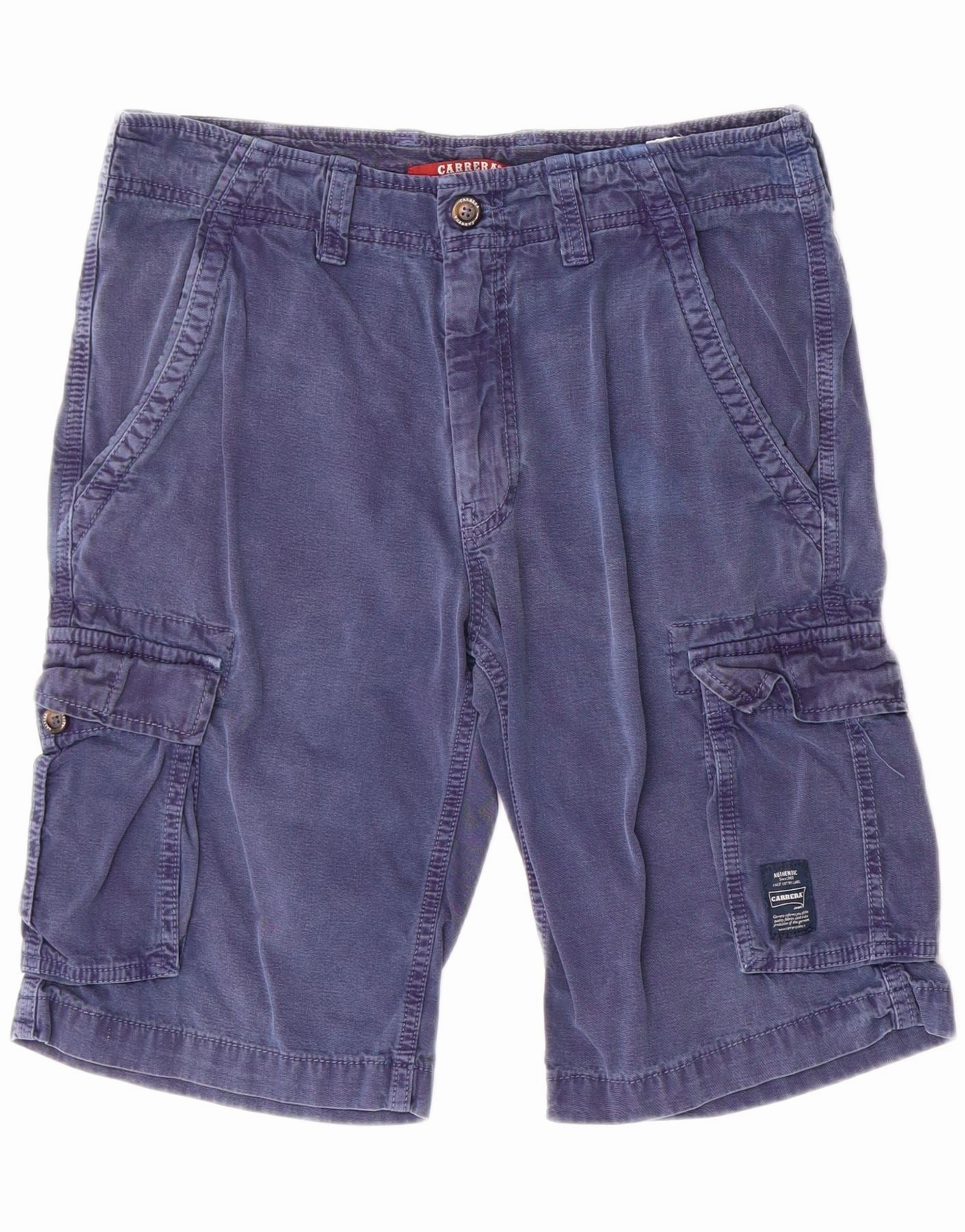 construction work CARRERA Mens 618 Cargo Shorts IT 46 Small W31  Blue Cotton