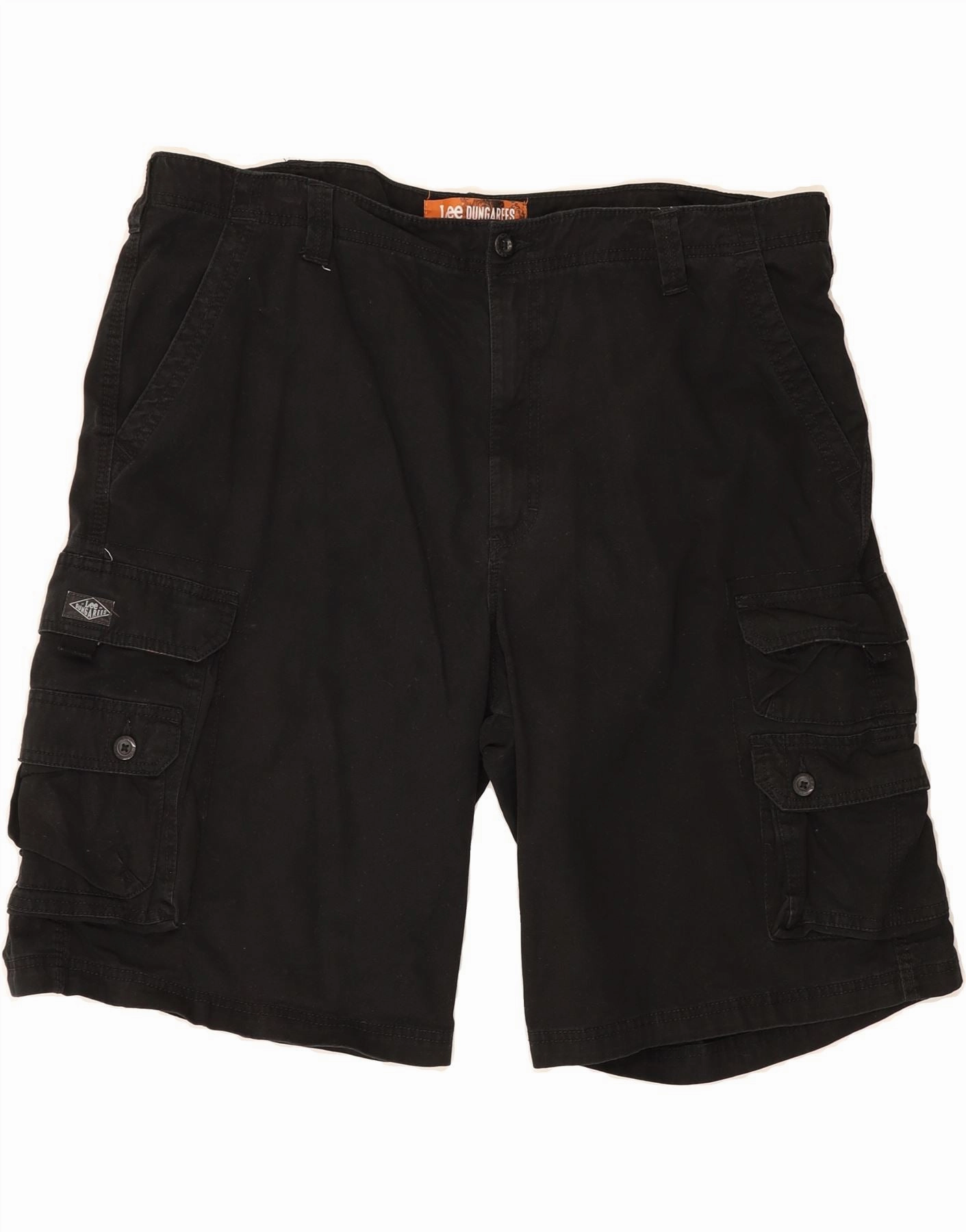 LEE Mens Cargo Shorts W42 2XL Black Cotton Thermoregulating Fabric Summer Wardrobe