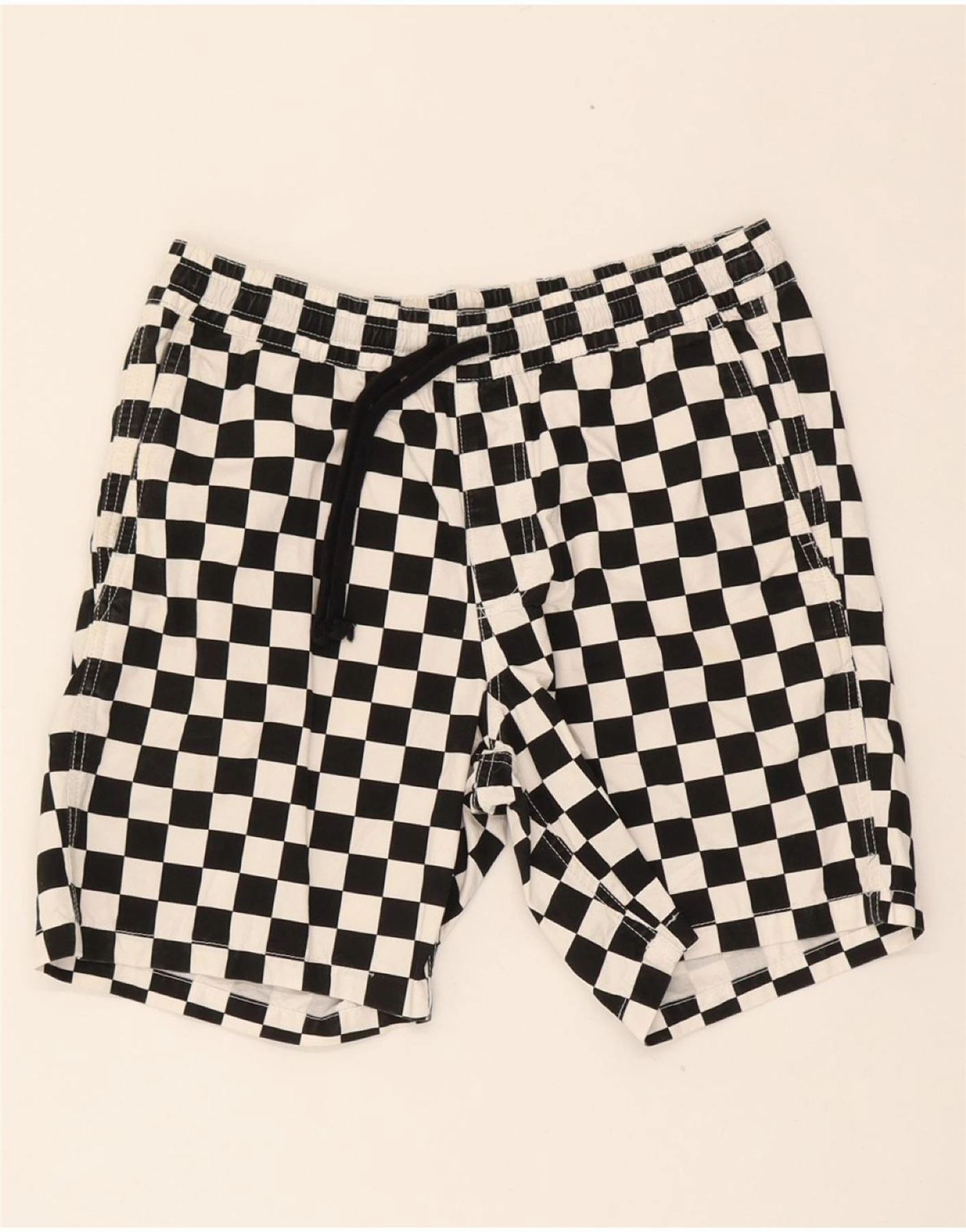 Tactical Storage Solutions Skinny Fit VANS Mens Chino Shorts Small W32  Black Geometric