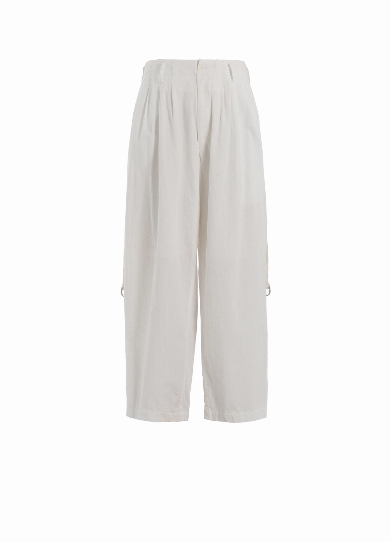 tech fabric COTTON/LINEN DUNGAREE SIDEBANDED PANTS