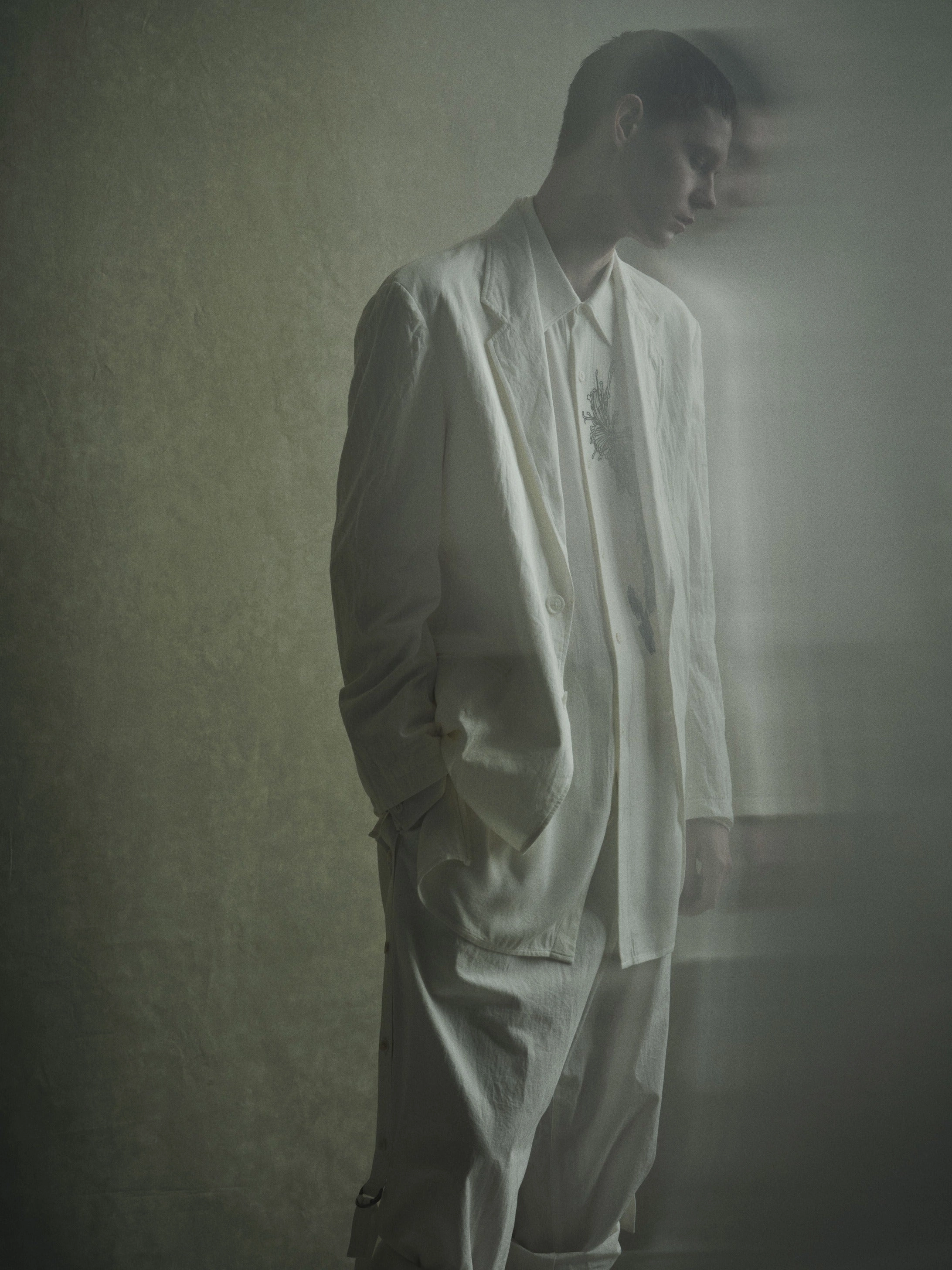 SoftLining COTTON/LINEN DUNGAREE SIDEBANDED PANTS