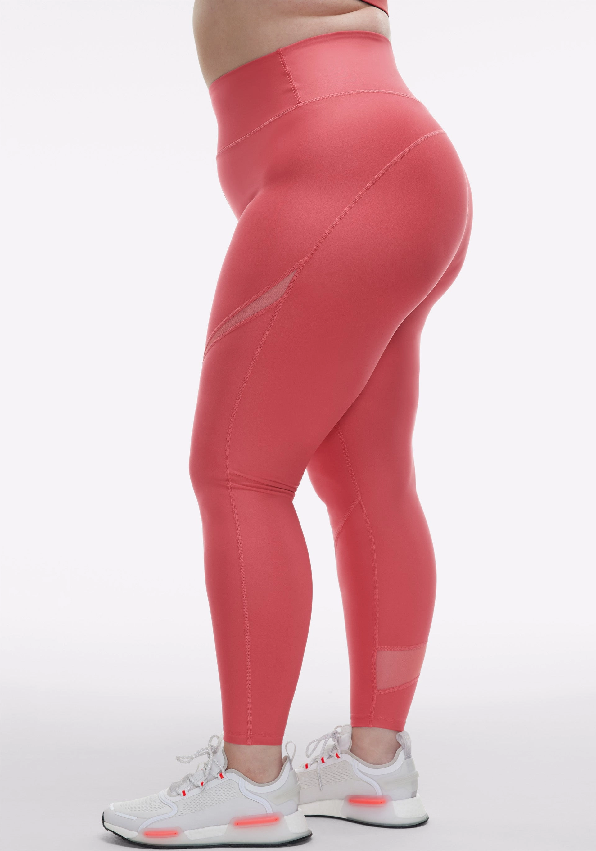 Trendy Comfort Wear Mesh Panel Pro Athlete Endurance Light Mesh Splice High Rise Legging