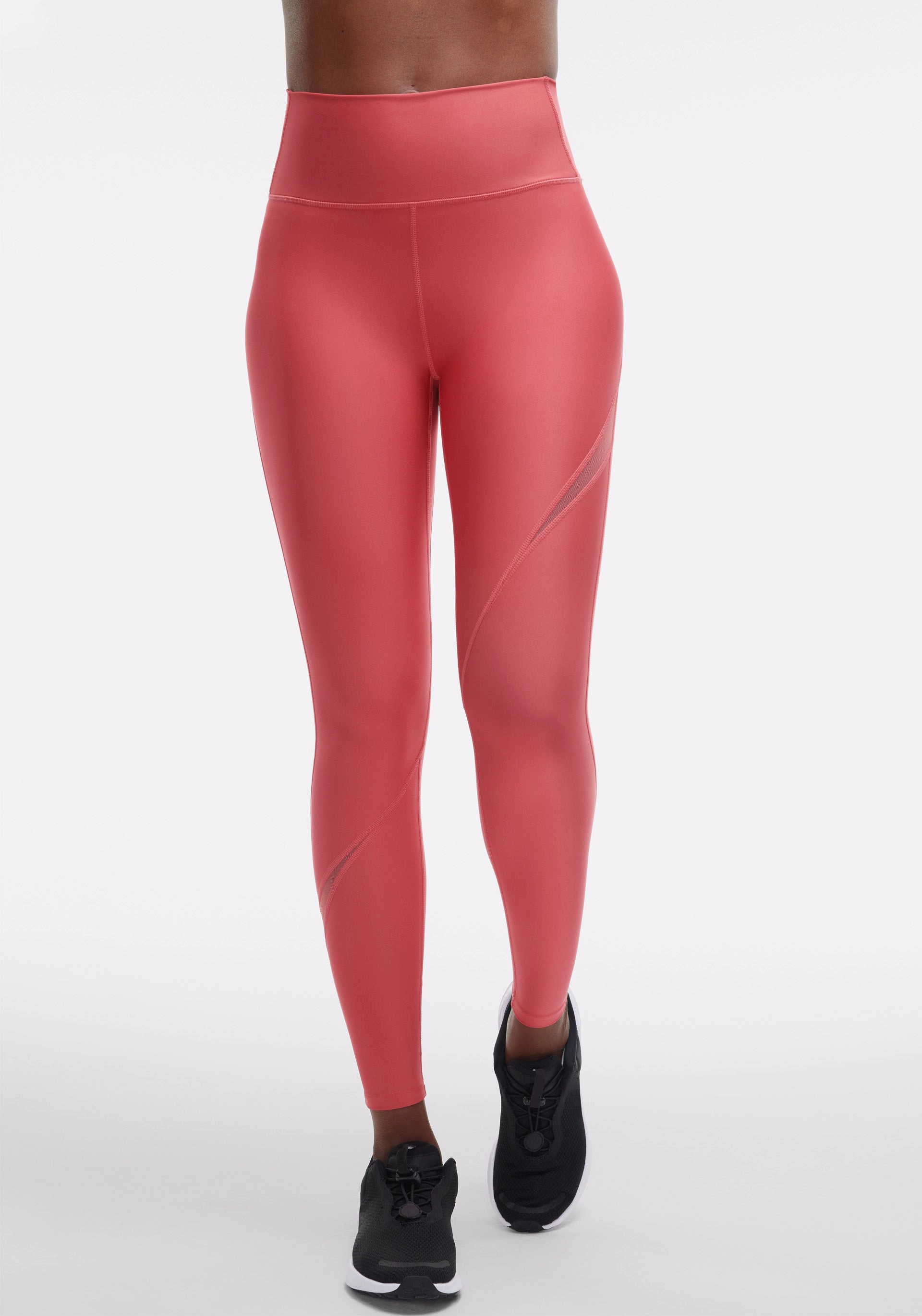 Seamless Fit Dance Practice Rib Knit Endurance Light Mesh Splice High Rise Legging