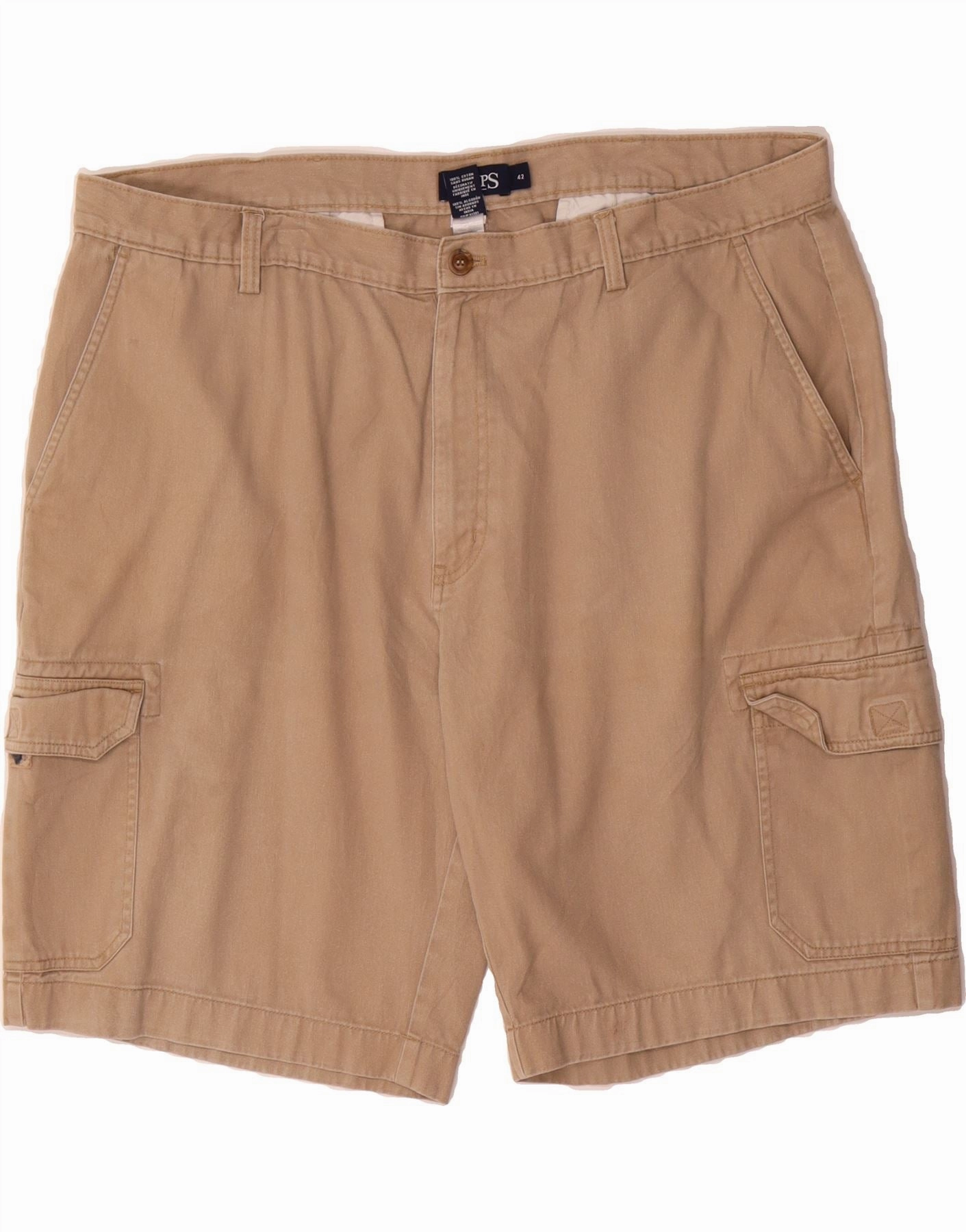 lounging clothes CHAPS Mens Cargo Shorts W42 2XL Beige Cotton