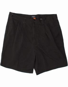 DOCKERS Mens Pegged Chino Shorts W36 Large Black Cotton Daily Comfort