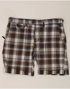 Everyday Outfit Ultra Soft Touch WOOLRICH Mens Casual Shorts W33 Medium  Brown Check