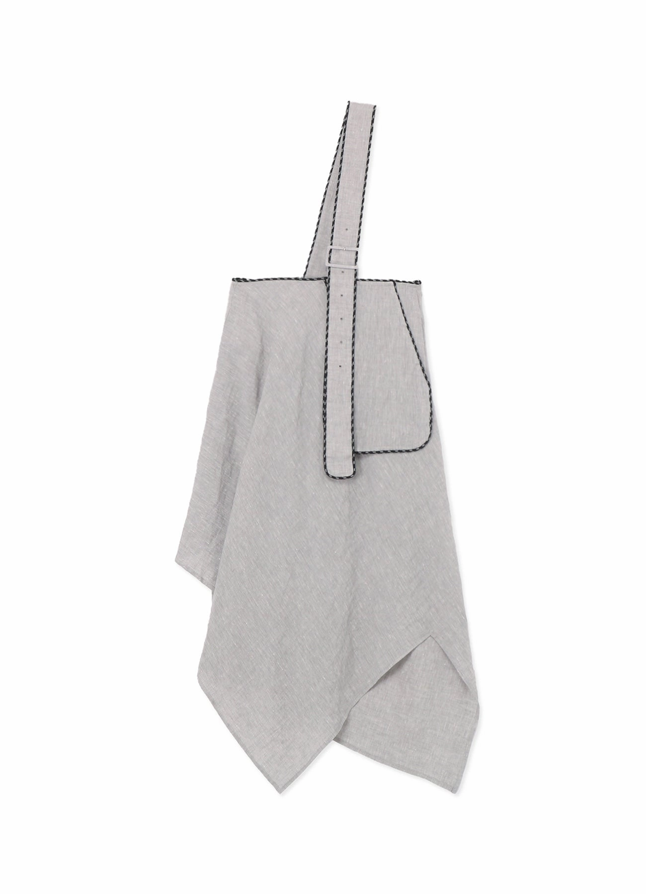 BREATHABLE LINEN/RAYON ASYMMETRIC SKIRT WITH SHOULDER STRAP Trendy Vibe