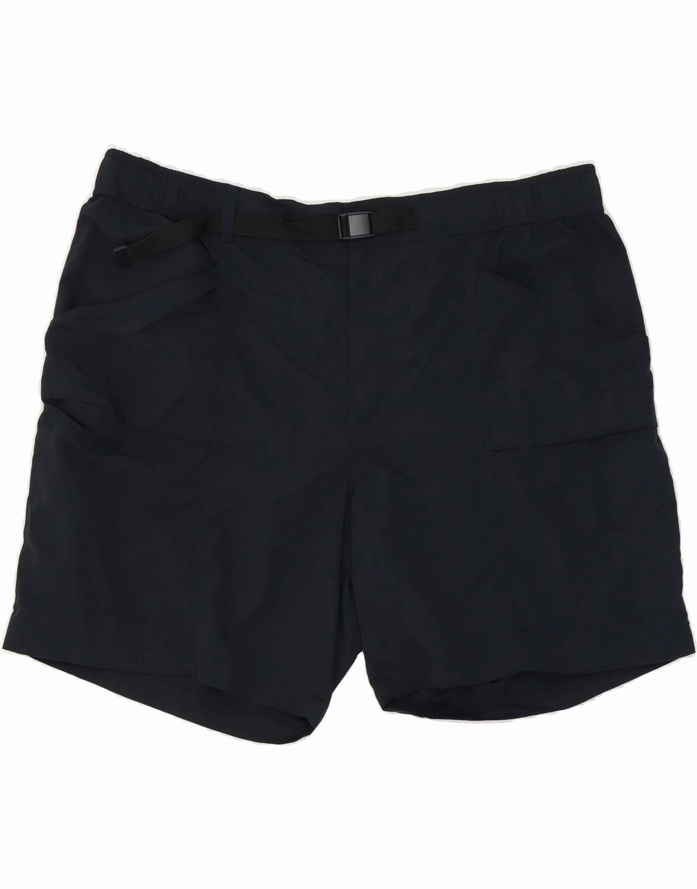 adult clothing Flexible Waistband EDDIE BAUER Mens Cargo Shorts 2XL W44 Navy Blue Nylon