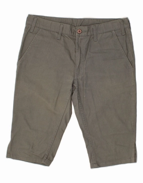 CHEAP MONDAY Mens Chino Shorts W31 Medium Grey Cotton Stretch Design creative industry