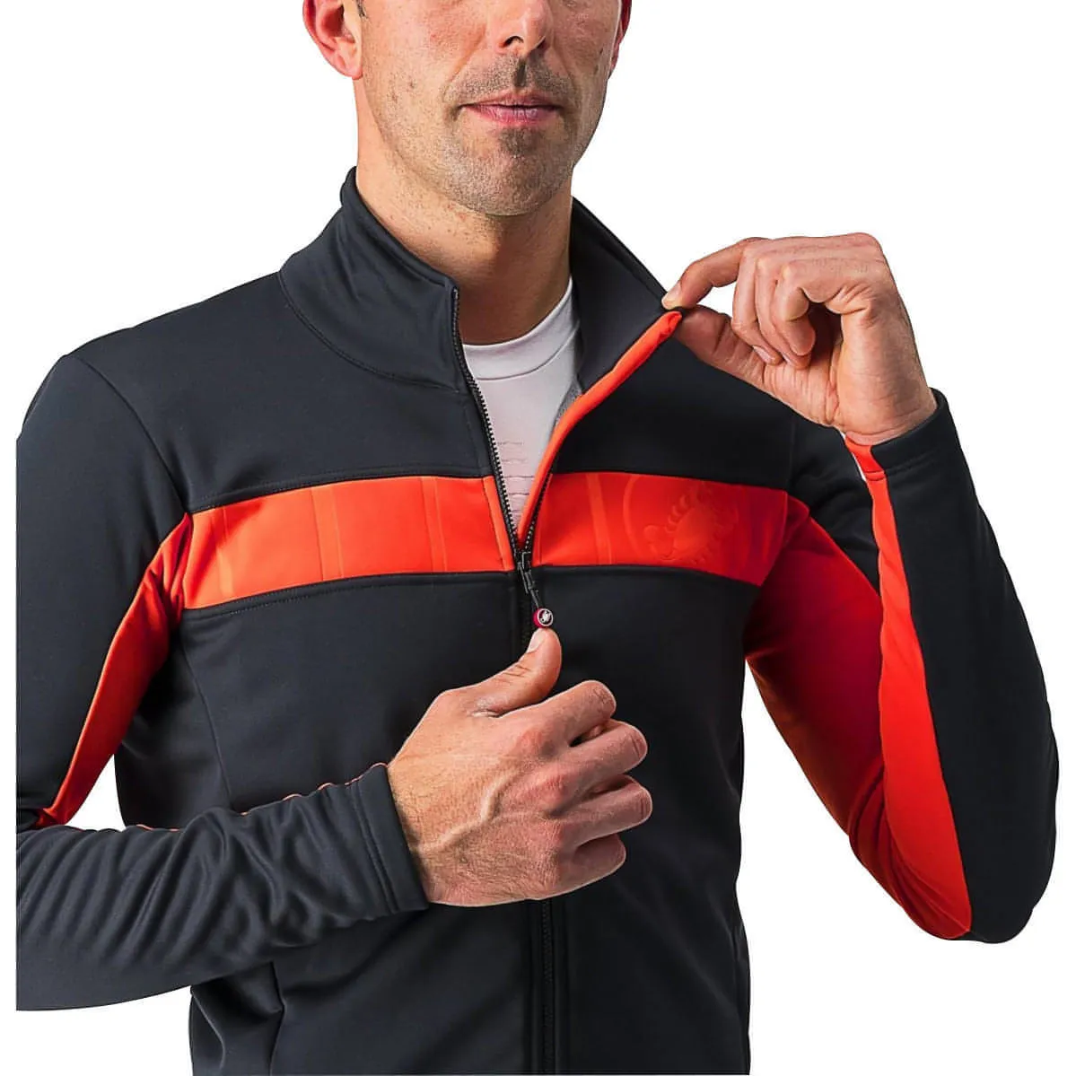 Active Jacket suitable for performance costumes Castelli Mortirolo VI Mens Cycling Jacket - Black