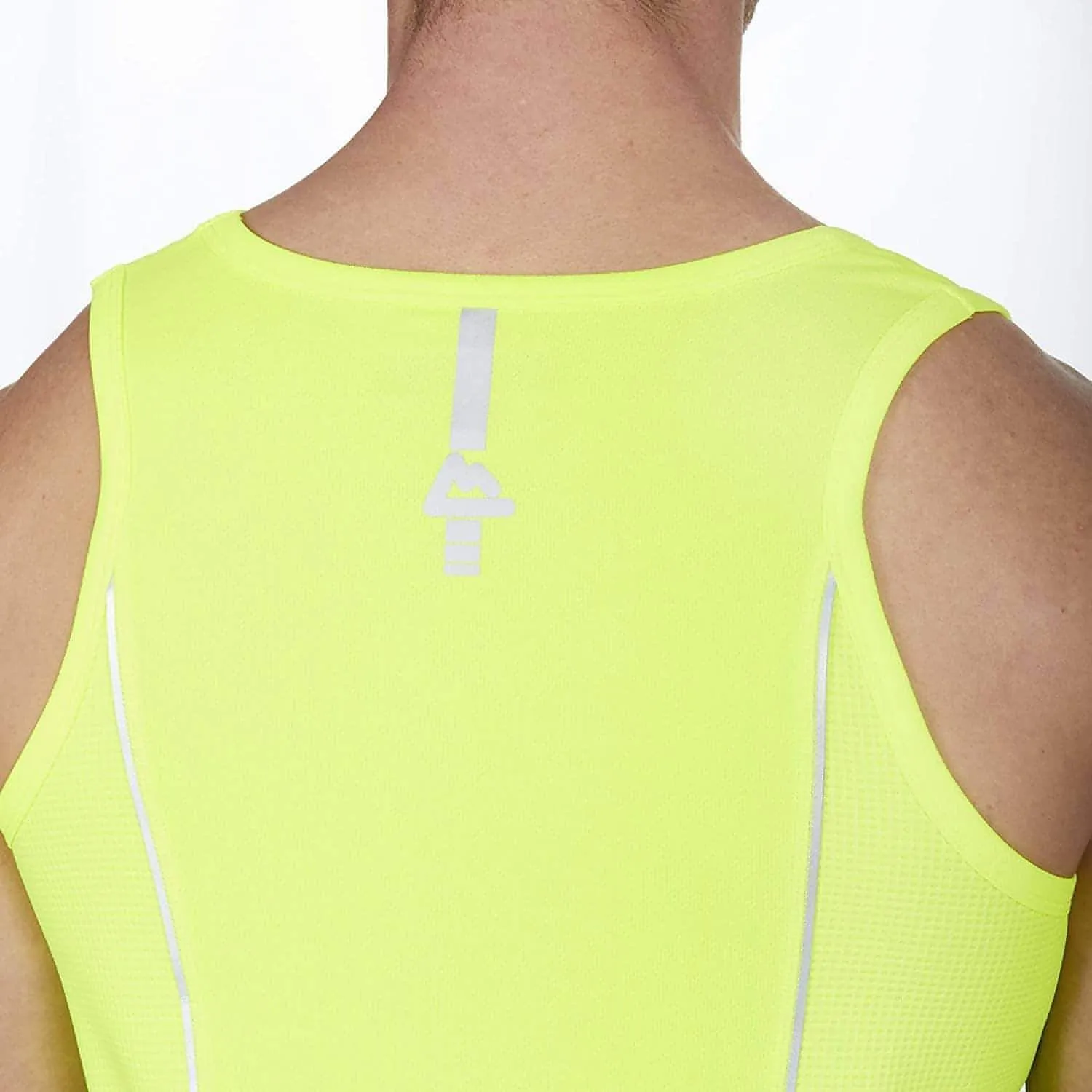 Advanced Moisture Management Red Tag Activewear Mens Running Vest - Yellow