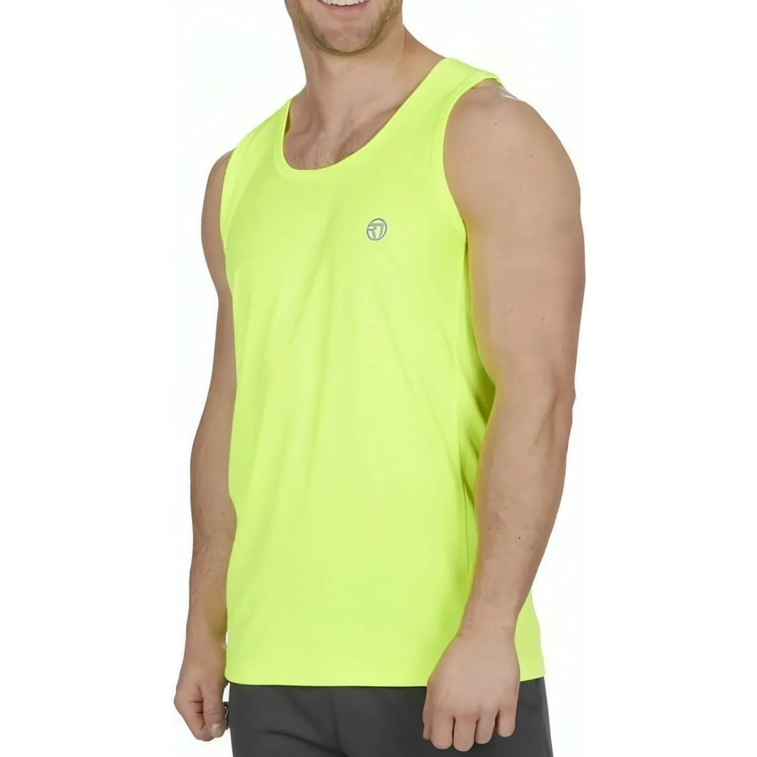 Cozy Vibe Red Tag Activewear Mens Running Vest - Yellow