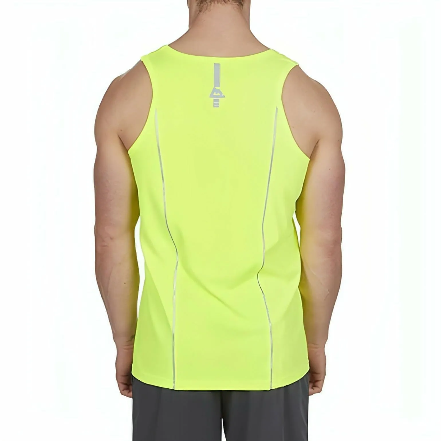 Red Tag Activewear Mens Running Vest - Yellow Practical Eco Friendly Material