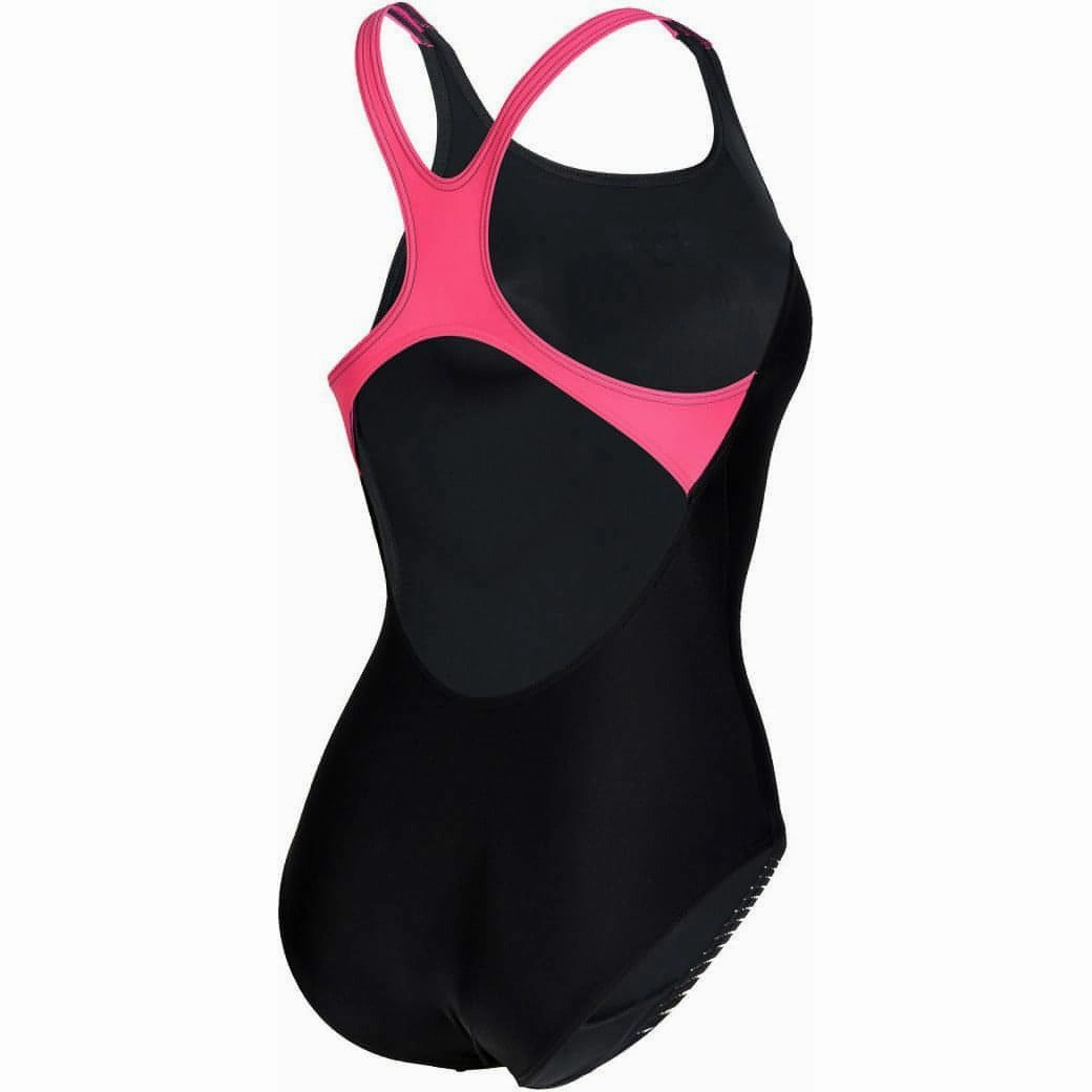Arena Graphic Pro Back Womens Swimsuit - Black Double Layered Front Poolside Getaway