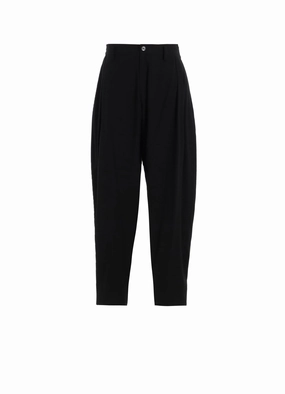 Comfort Waist Roomy Shape RAYON LAWN CROPED TUCK PANTS