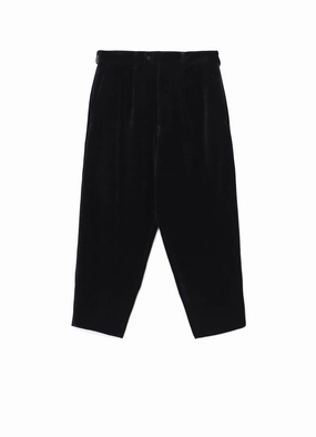 VELVETEEN 1-TUCK TAPERED PANTS Casual Movement Stretchable