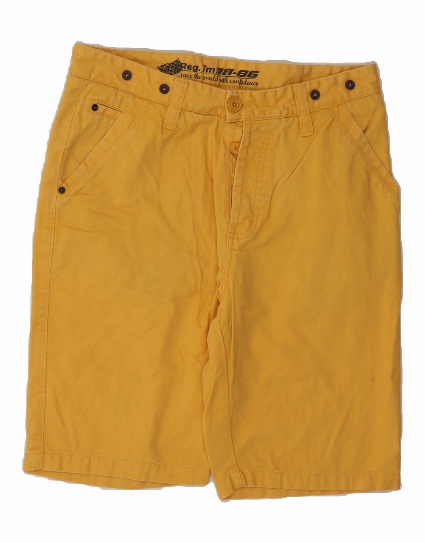 Soft Motion VINTAGE Mens Chino Shorts W31 Medium  Yellow Cotton