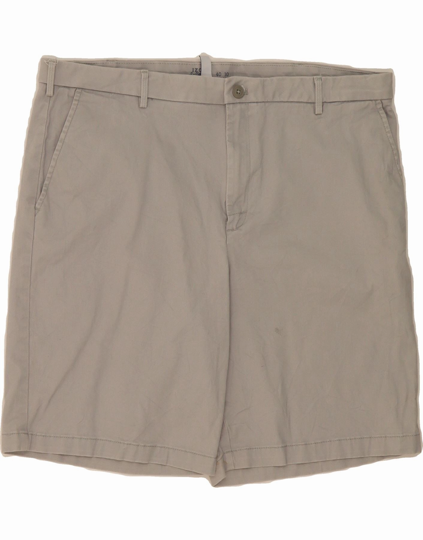 IZOD Mens Salt Water Chino Shorts W40 XL  Grey Cotton Non Irritating Seams