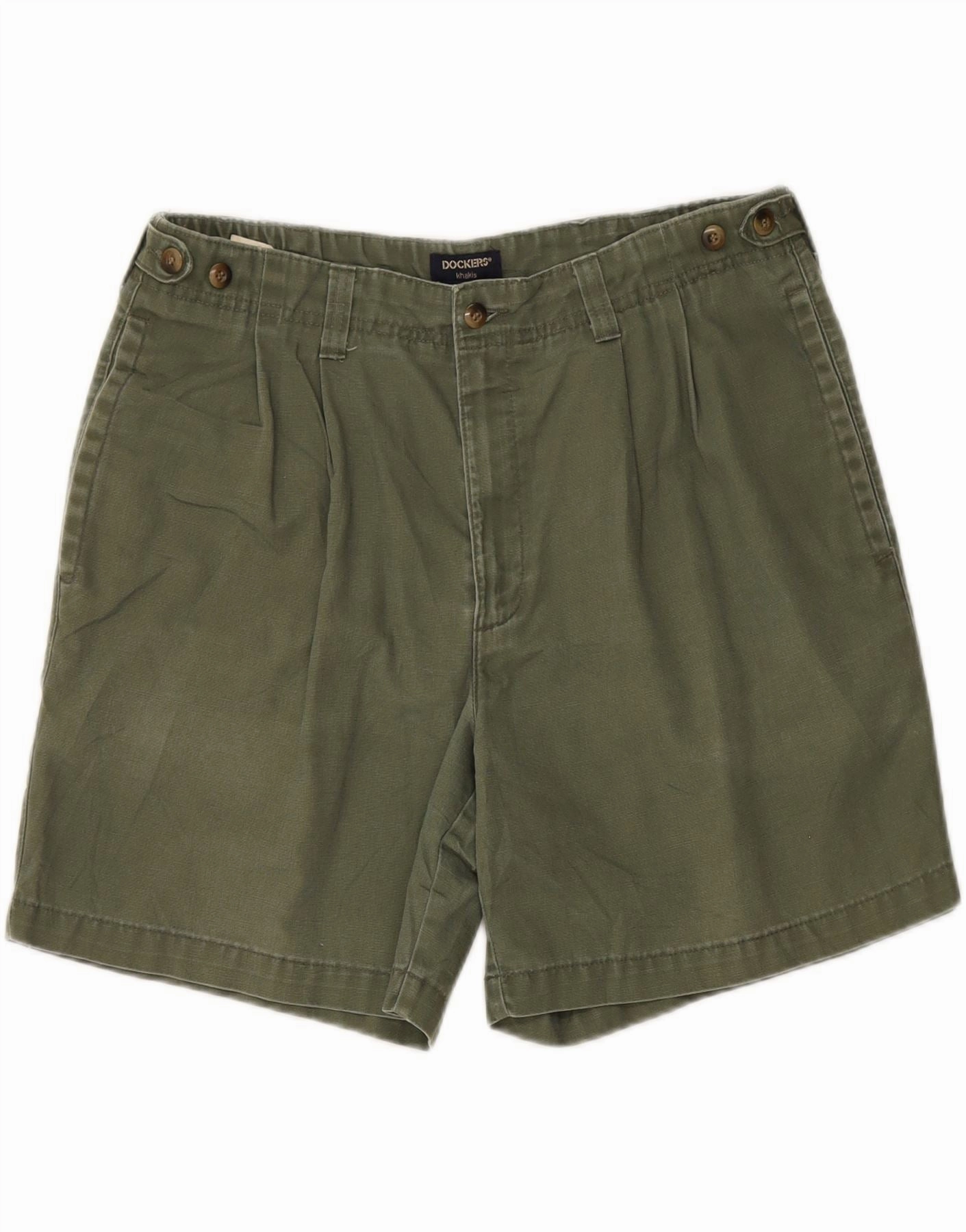 Flexible Mobility Performance Comfort DOCKERS Mens Pegged Chino Shorts W36 Large Khaki Cotton