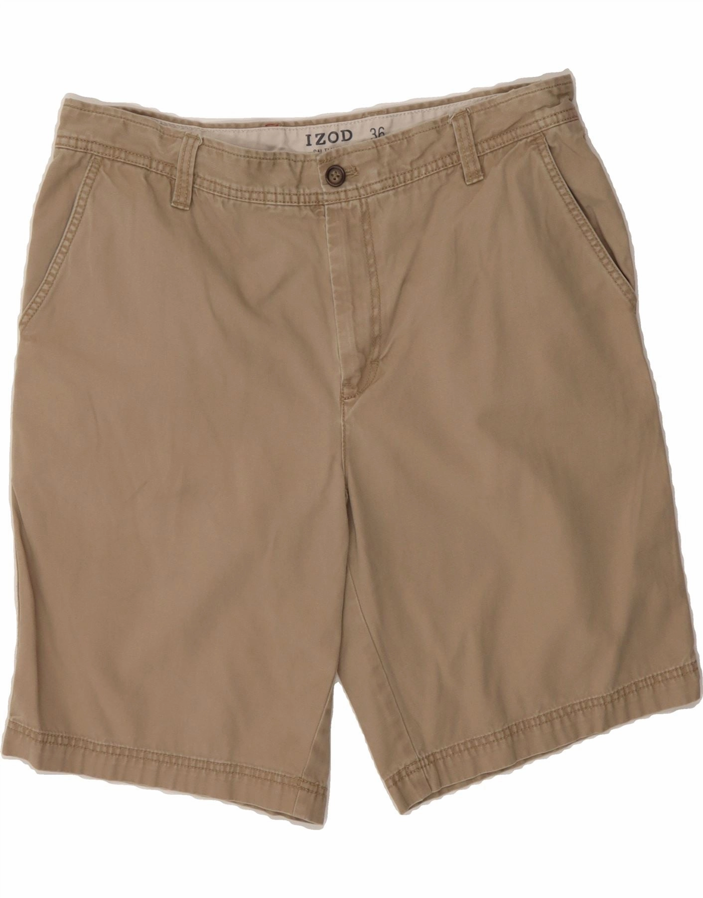 romper Running Gear IZOD Mens Salt Water Chino Shorts W36 Large Beige Cotton