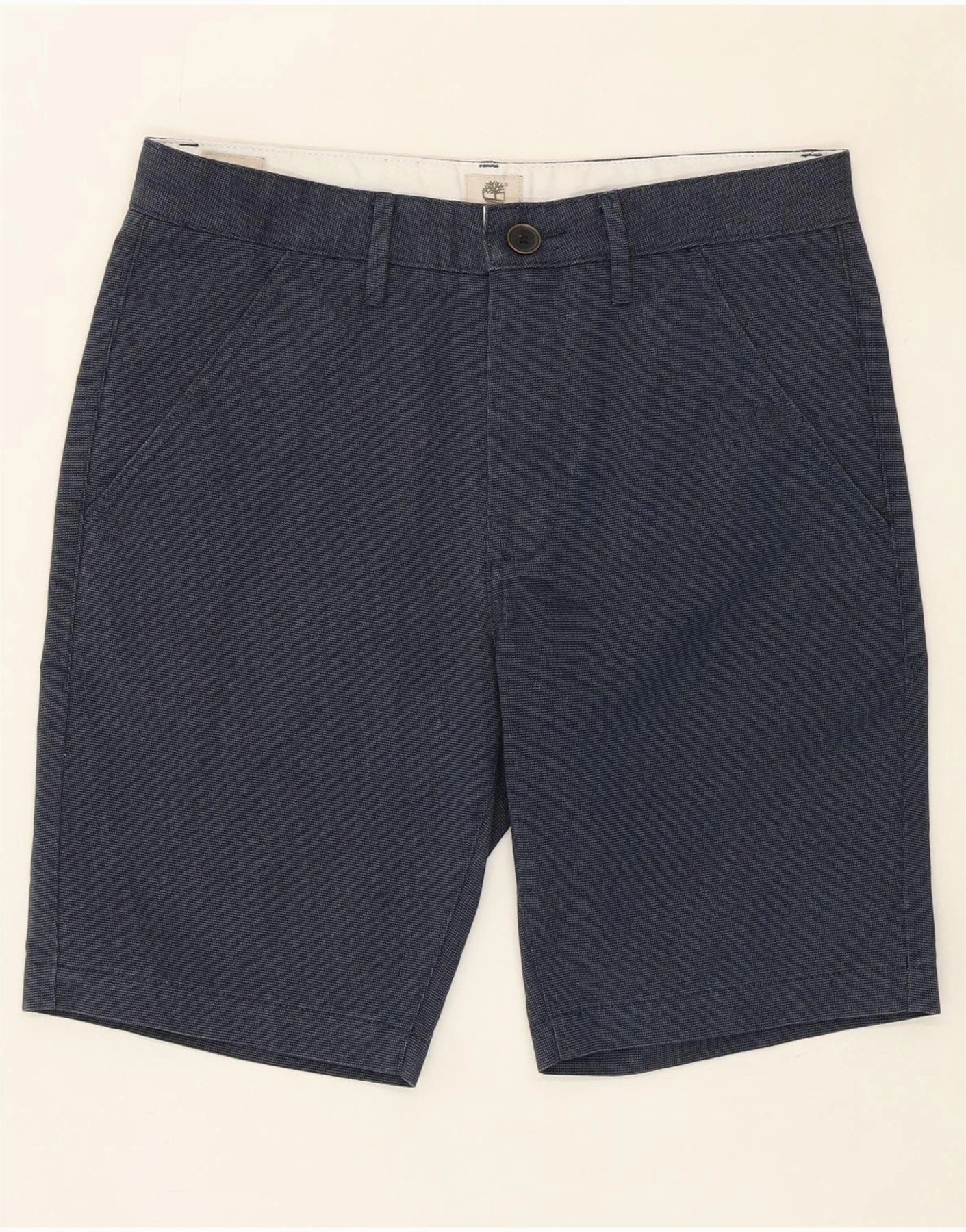 Eco-friendly Tactical Storage Solutions TIMBERLAND Mens Chino Shorts W30 Medium Navy Blue Cotton