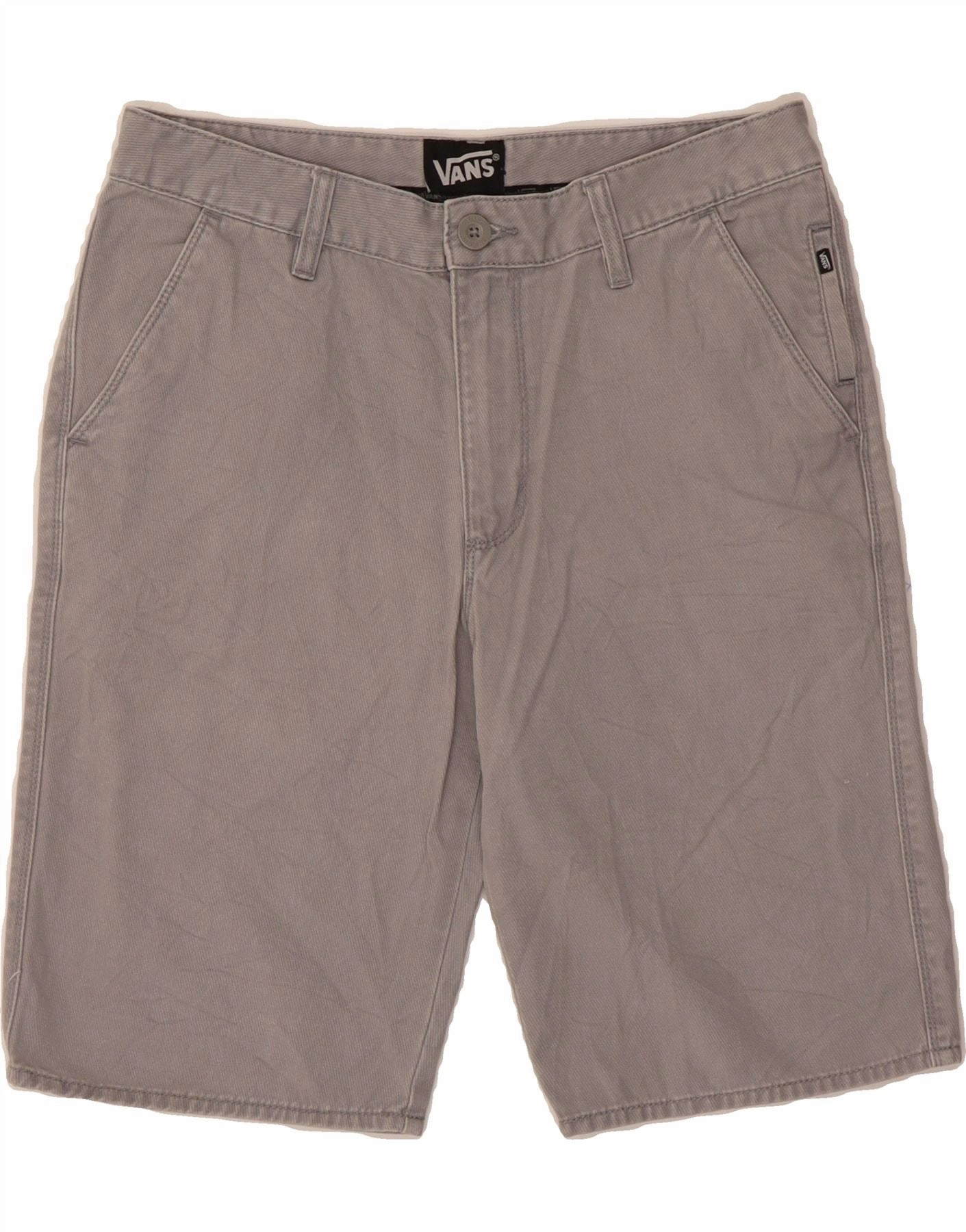 Non Binding Waistline VANS Mens Chino Shorts W30 Medium  Grey Cotton