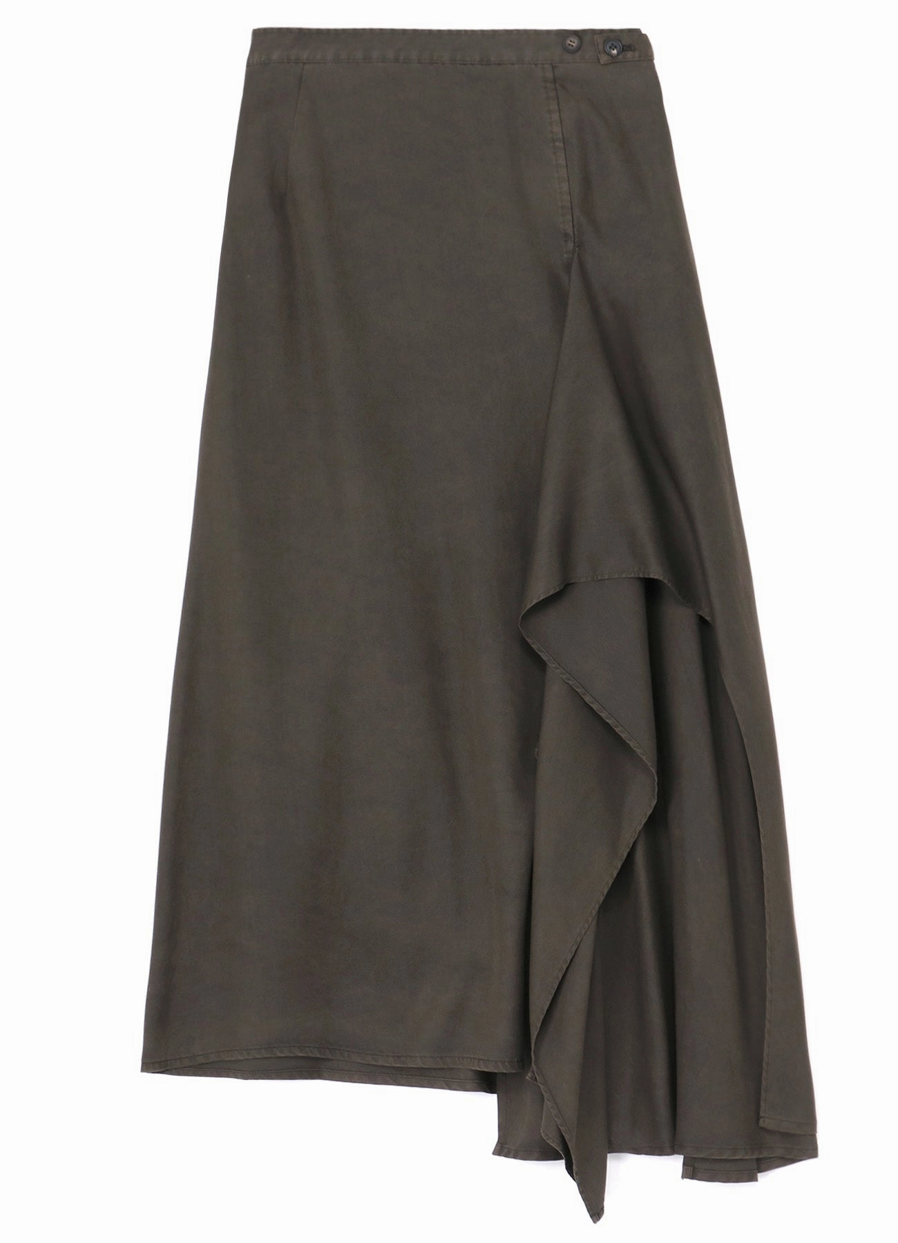 Chic Wear Multi Use TENCEL PIGMENT DYEING PIPING POCKET UNBALANCE SKIRT