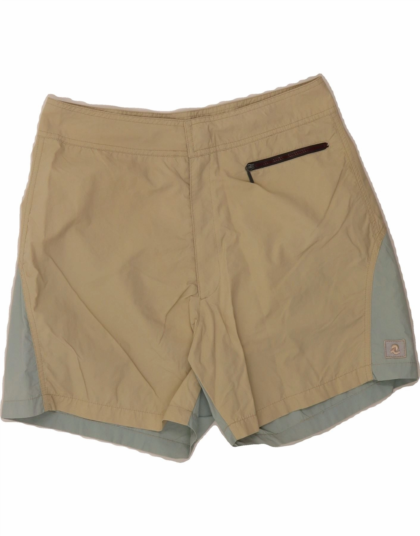 QuickAccessPockets INVICTA Mens Casual Shorts UK 38 Medium W30 Beige Colourblock Polyamide