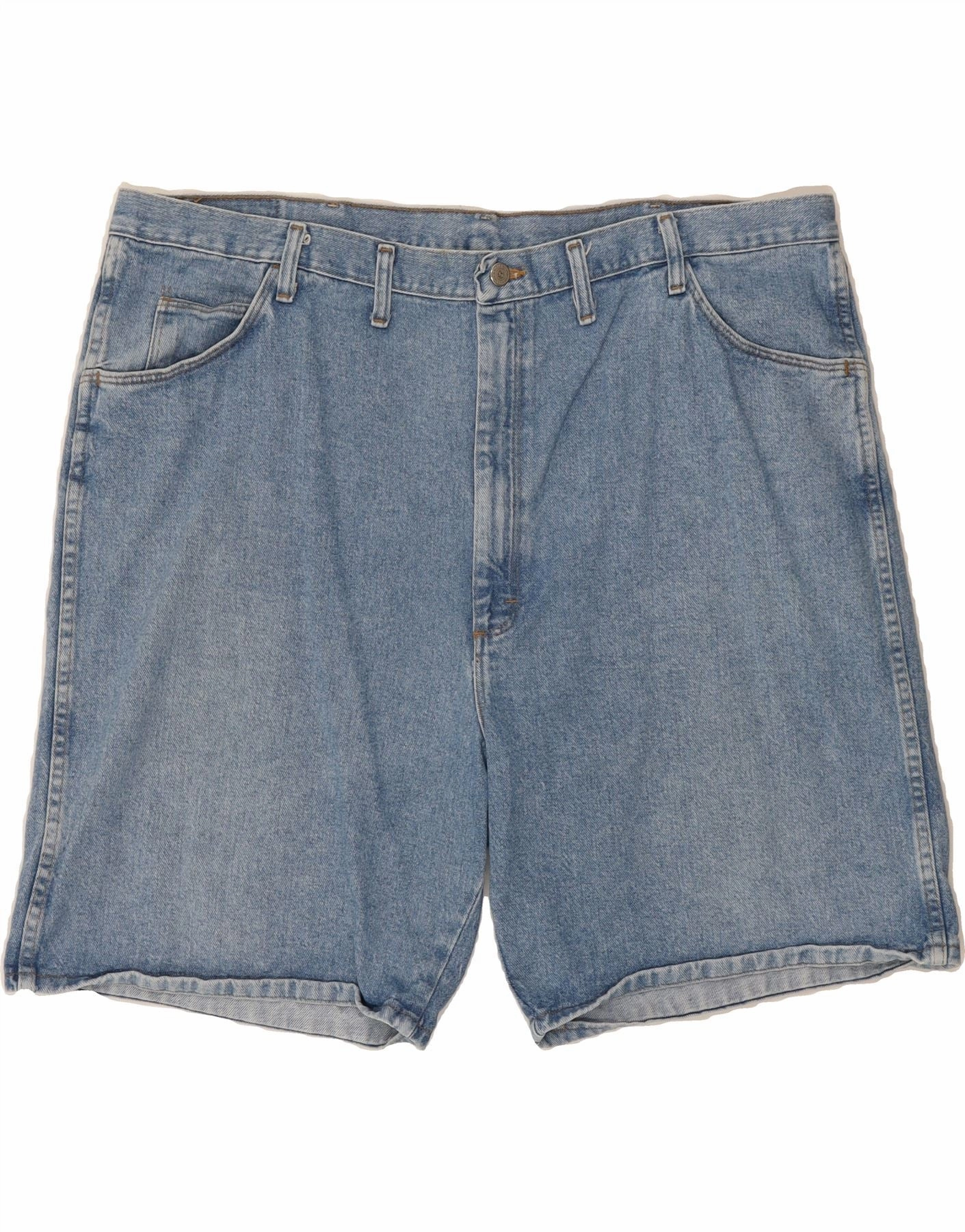 AbrasionResistant WRANGLER Mens Denim Shorts W46 3XL Blue Cotton