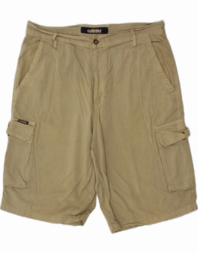 CARRERA Mens Cargo Shorts W36 Large Khaki Cotton Freedom Stretch