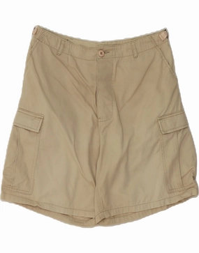 Patchwork Design Mother's Day gift VINTAGE Mens Cargo Shorts W34 Large  Beige Cotton