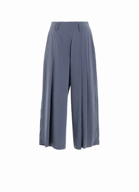 Solid shade Comfy Movement Fit CREPE de CHINE RANDOM TUCK PANTS