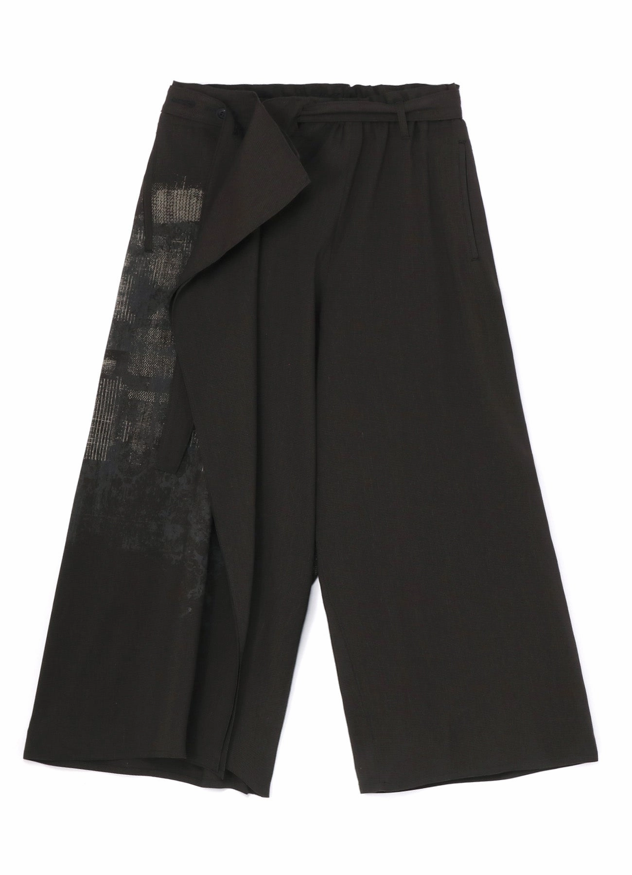 Casual Look Tangle Free Cuffs HOUNDSTOOTH BELTED PANTS