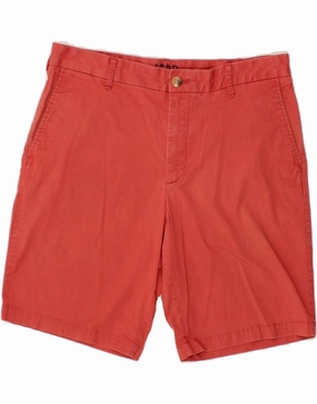 IZOD Mens Chino Shorts W34 Large Red Cotton Sport Flex Design Easy Breezy