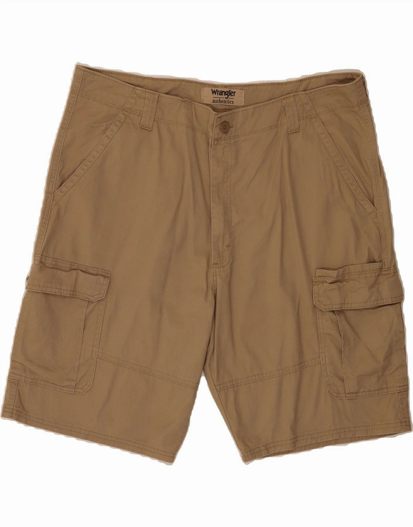 transportation industry WRANGLER Mens Authentic Cargo Shorts W42 2XL Beige Cotton