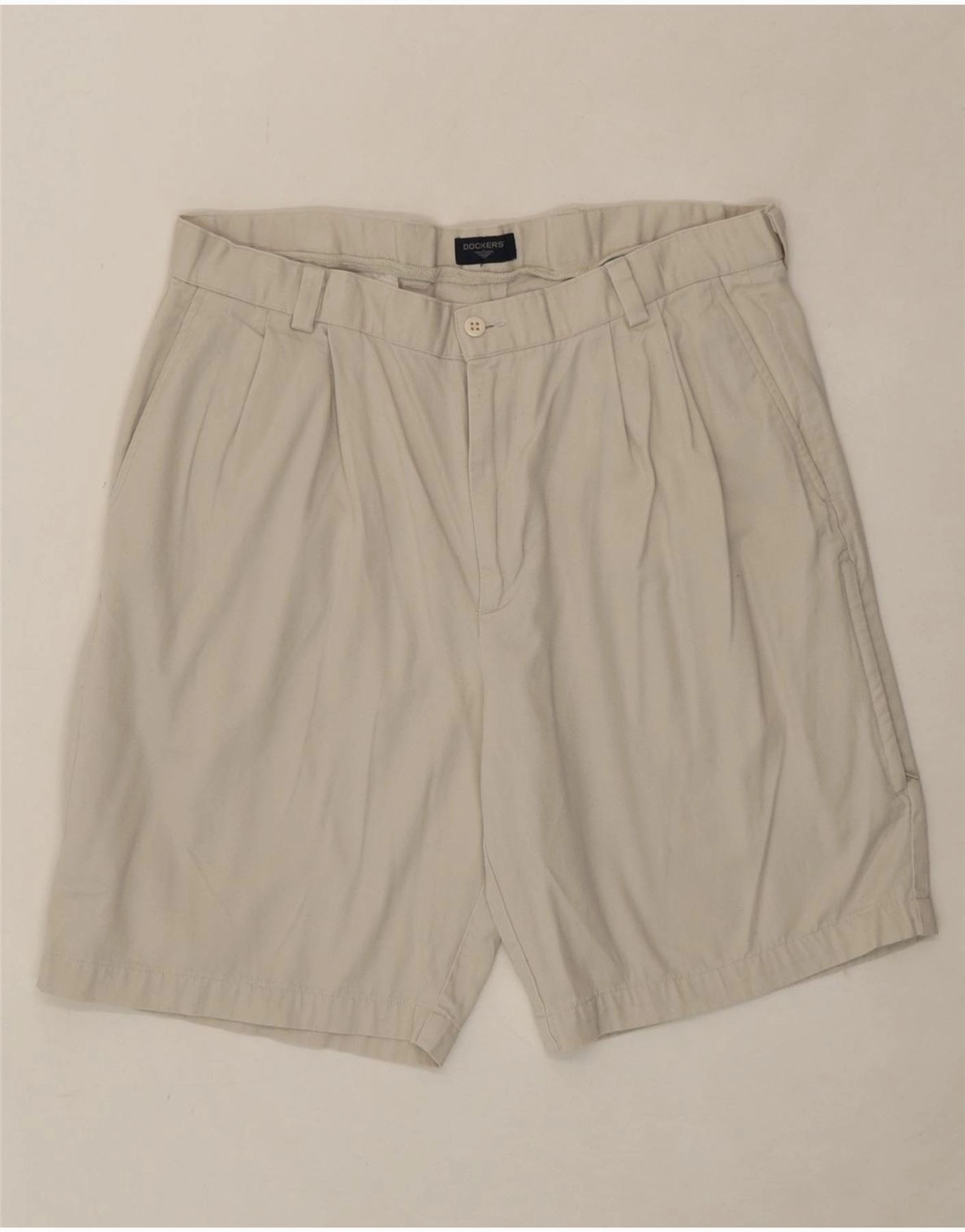DOCKERS Mens Pegged Cargo Shorts W38 XL Beige Cotton Sporty Edge