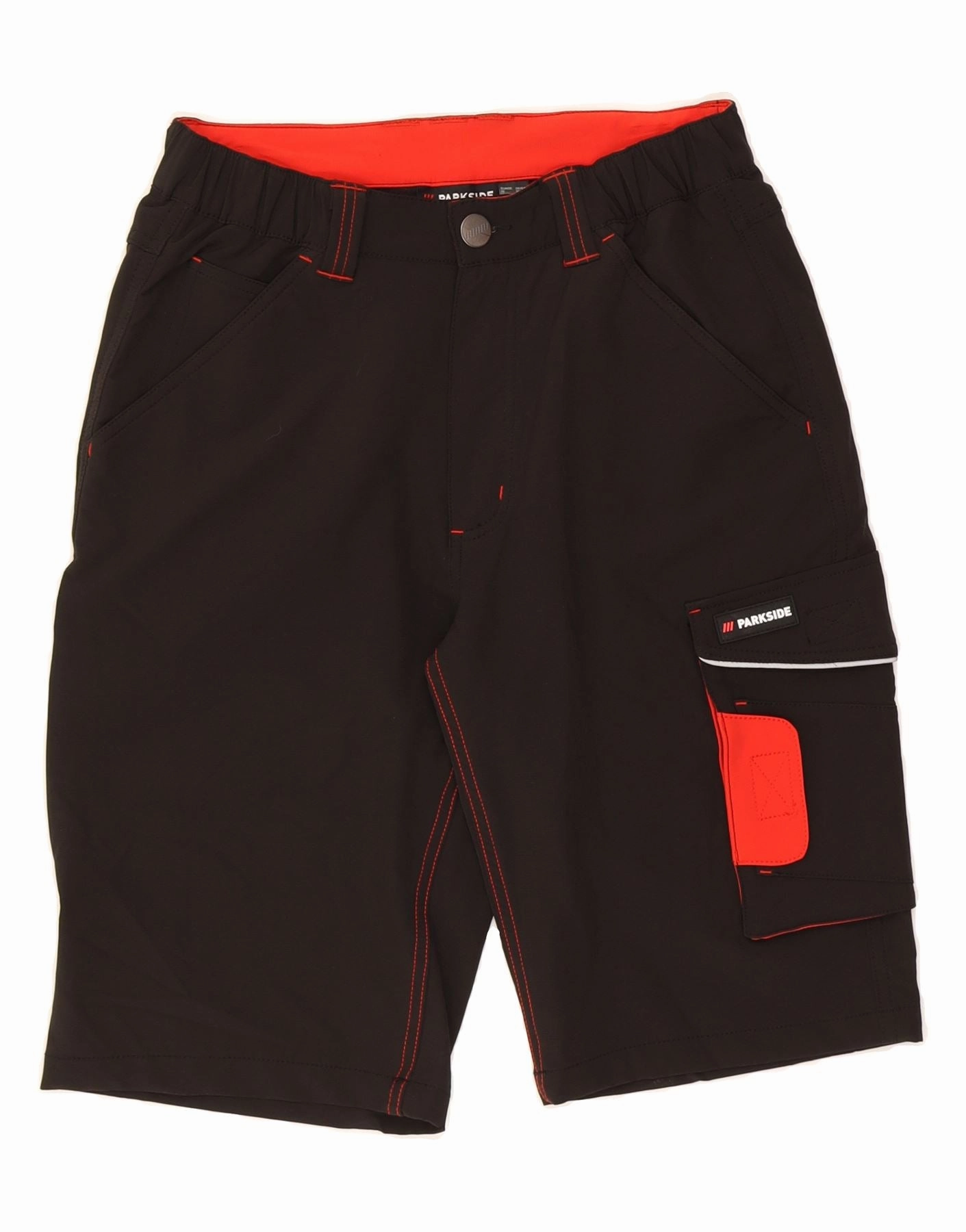 PARKSIDE Mens Cargo Shorts EU 46 Small W28 Black Polyester Easy Days