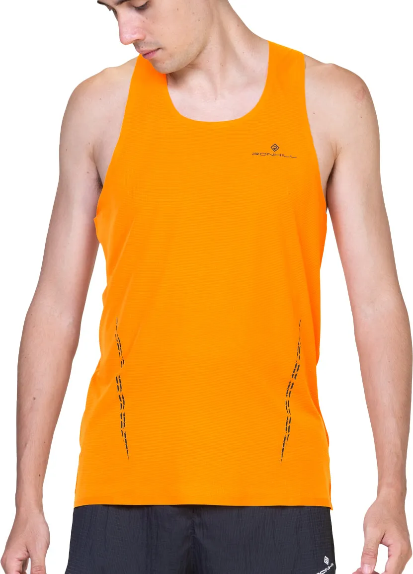 Ronhill Tech Race Mens Running Vest - Orange Comfortable All Day Wear