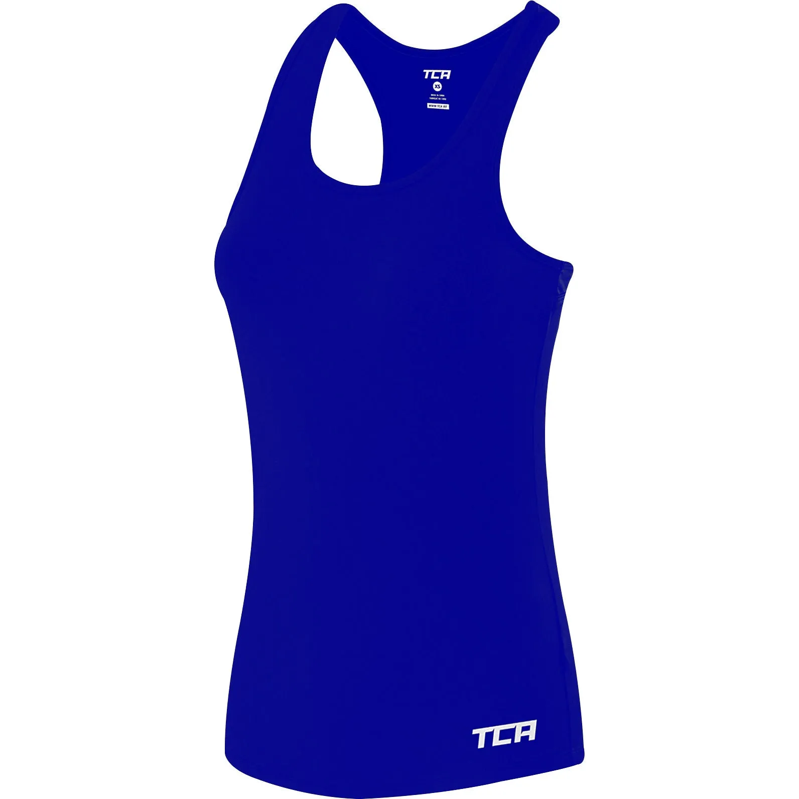 TCA Tech Racerback Womens Running Vest Tank Top - Blue Wool combination Thermal Regulation Fabric