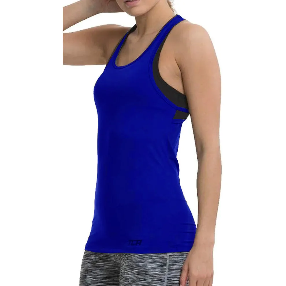 TCA Tech Racerback Womens Running Vest Tank Top - Blue Comfy Top