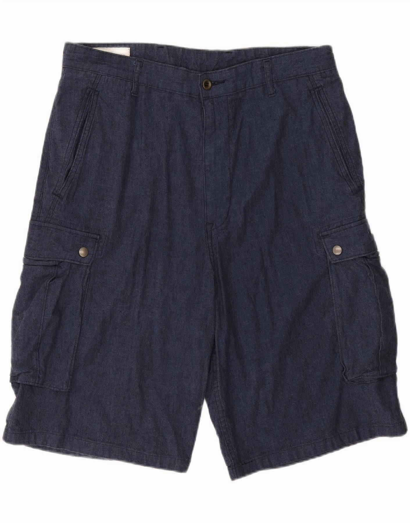 Reflective accents LEVI'S Mens Cargo Shorts W36 Large Navy Blue Cotton