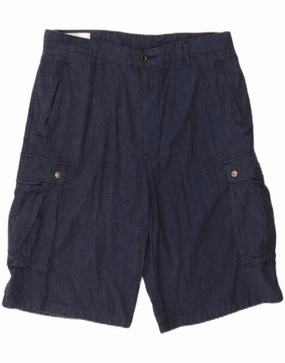 Reflective accents LEVI'S Mens Cargo Shorts W36 Large Navy Blue Cotton
